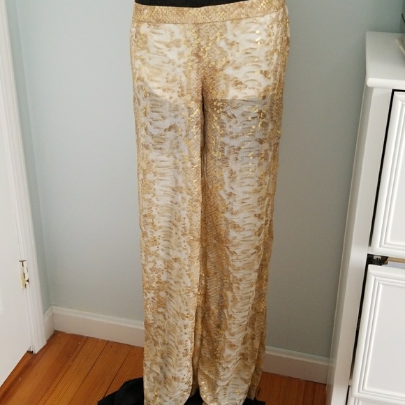 Soltaire Swim Other - SOLTAIRE SWIM GOLD SNAKE BEACH PANTS EUC